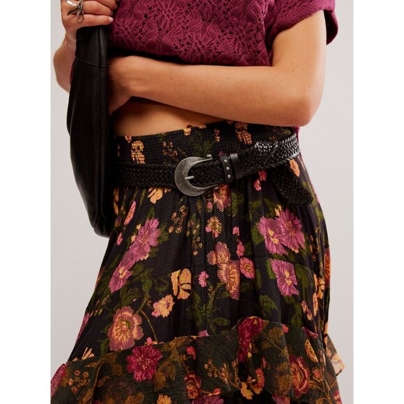 FREE PEOPLE Lolita Maxi Skirt / Wash Black Combo - Picture 4 of 9